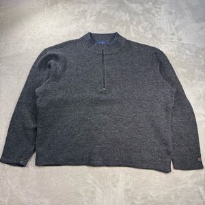 Pendleton Quarter Zip Sweater Lambswool Acrylic Blend Men's Sz XL Crop